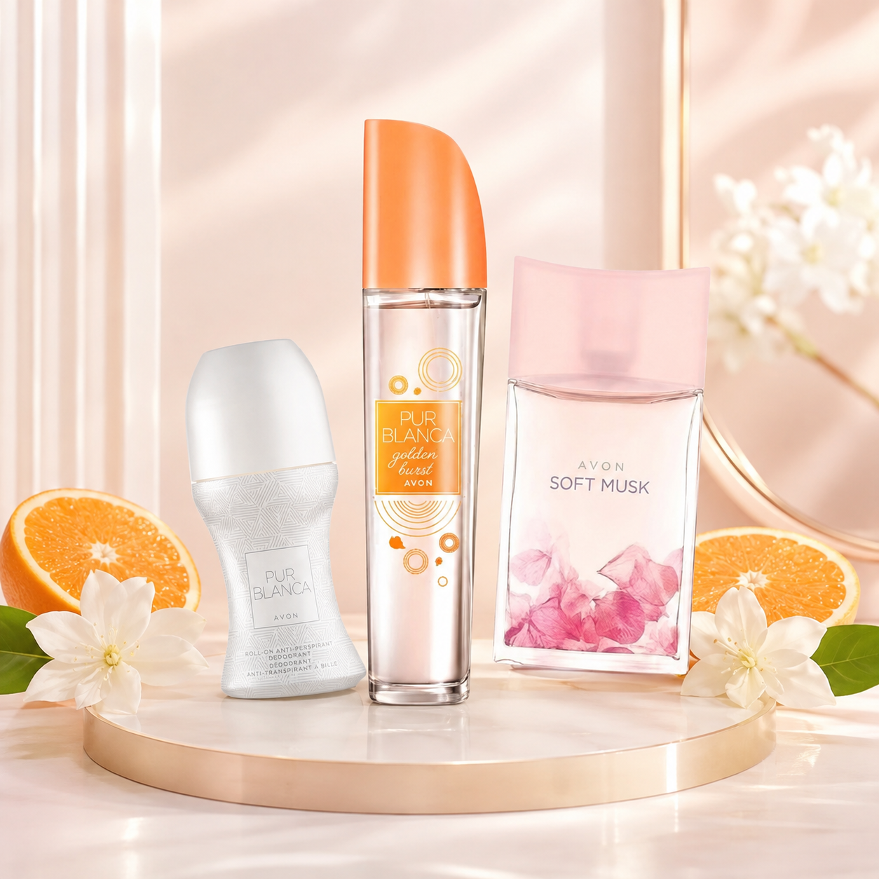 ChatGPT Image Aug 17, 2026, 12_26_03 PM باكدج Avon Pur Blanca & Soft Musk - الصورة 1